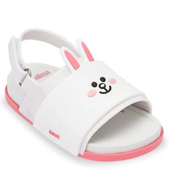 Mini Melissa Other - NEW Mini Melissa x Line Friends Collab Kid Bunny Open Toe Water Safe Shoe Slides